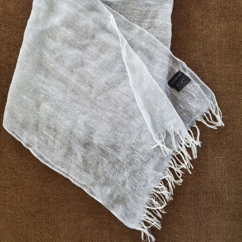 Specialty House sheer linen blend scarf